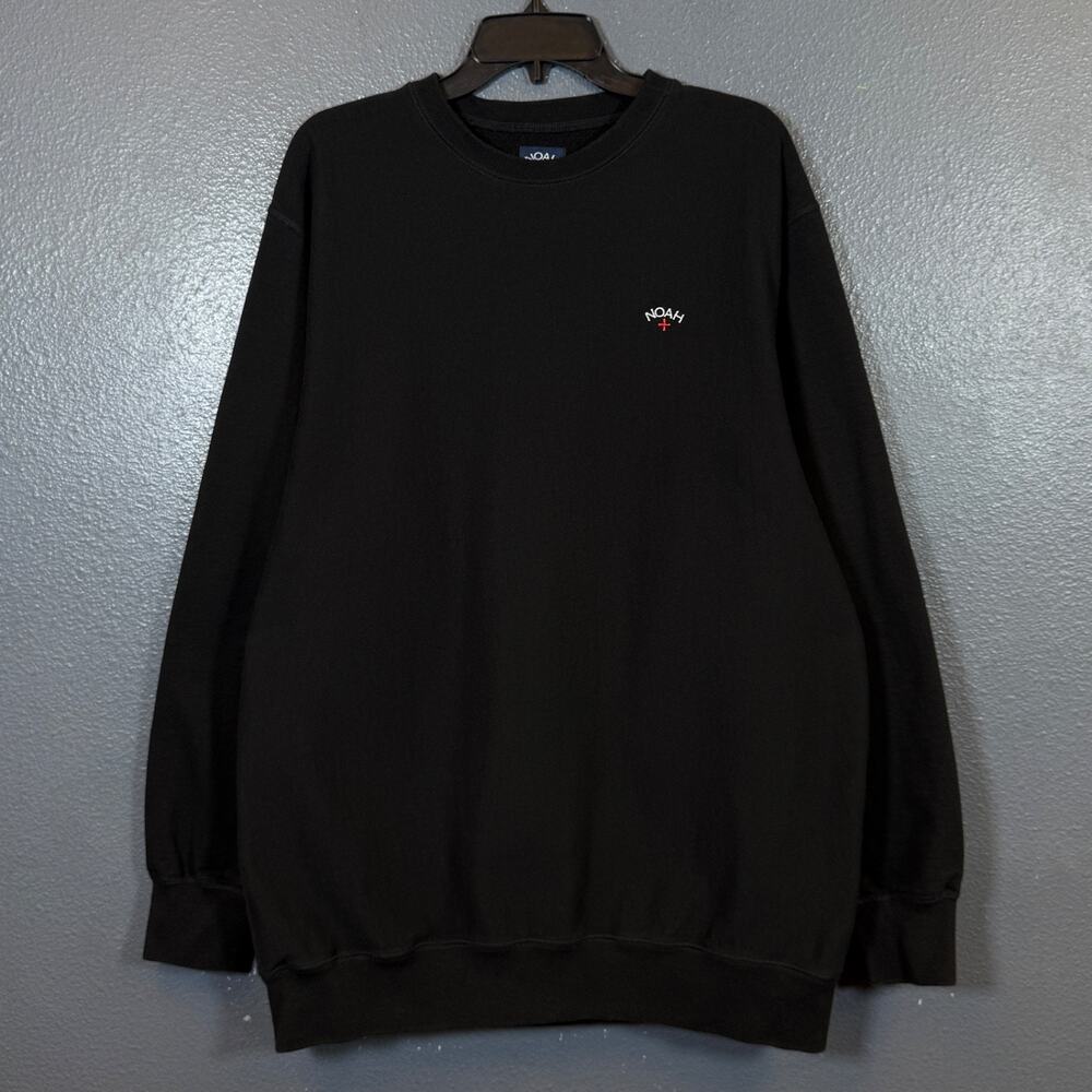 Noah XXL men’s black crew neck sweatshirt 100% cotton outdoor